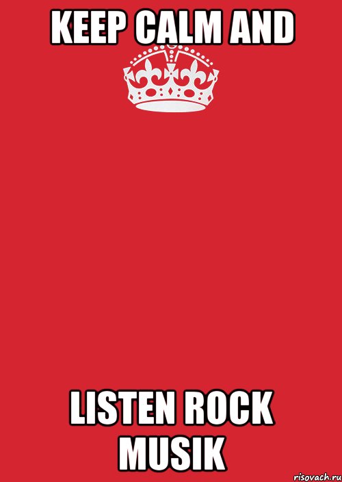 Keep calm and listen rock musik, Комикс Keep Calm 3