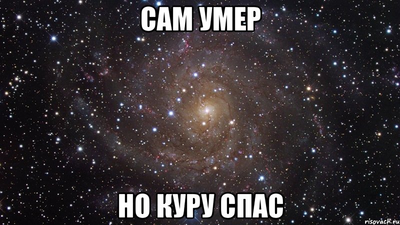 САМ УМЕР НО КУРУ СПАС, Мем  Космос (офигенно)