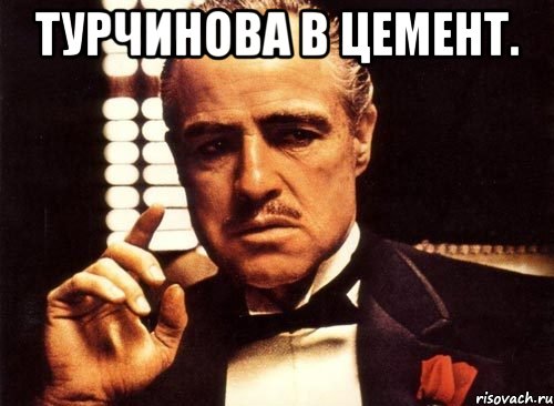 Турчинова в цемент. 