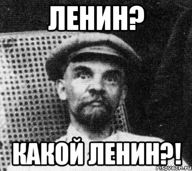 ЛЕНИН? КАКОЙ ЛЕНИН?!, Мем   Ленин удивлен