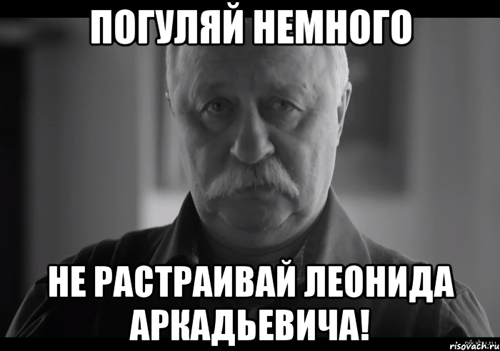 Погуляй немного Не растраивай Леонида Аркадьевича!, Мем Не огорчай Леонида Аркадьевича