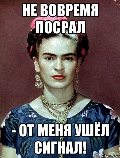 Не вовремя посрал - от меня ушёл сигнал!