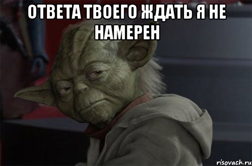ответа твоего ждать я не намерен 