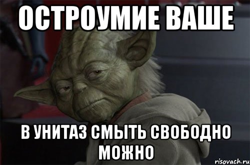 остроумие ваше в унитаз смыть свободно можно