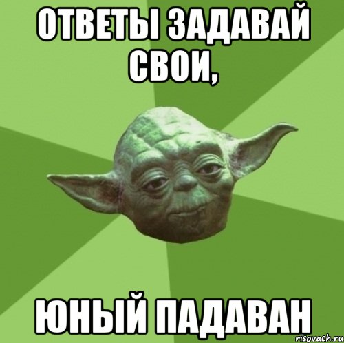 Ответы задавай свои, юный падаван, Мем Мастер Йода