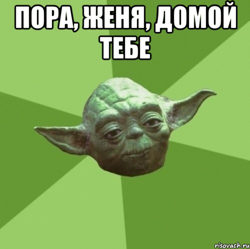 Пора, Женя, домой тебе , Мем Мастер Йода