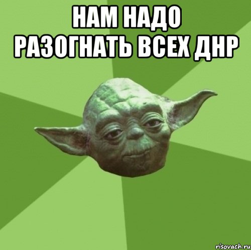 нам надо разогнать всех ДНР , Мем Мастер Йода