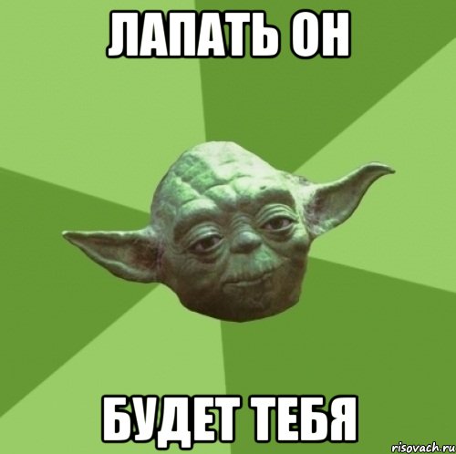 Лапать он будет тебя, Мем Мастер Йода