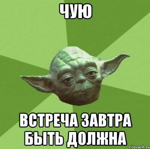 Чую встреча завтра быть должна, Мем Мастер Йода