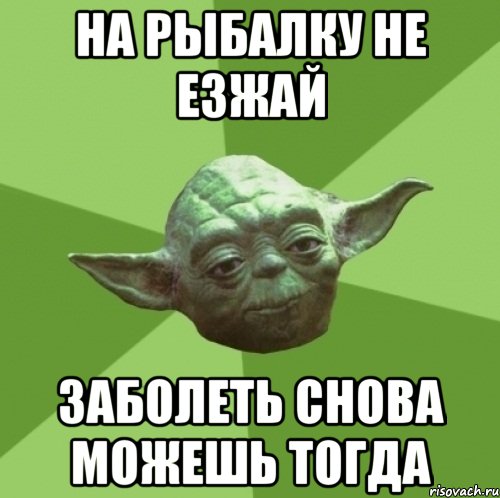 на рыбалку не езжай заболеть снова можешь тогда, Мем Мастер Йода