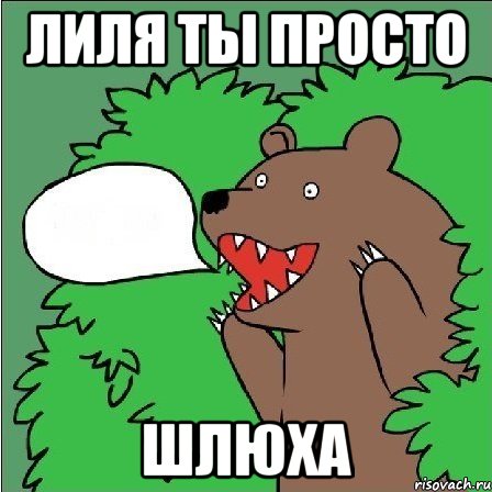 ЛИЛЯ ТЫ ПРОСТО ШЛЮХА, Мем Медведь-шлюха