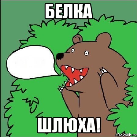 белка шлюха!, Мем Медведь-шлюха