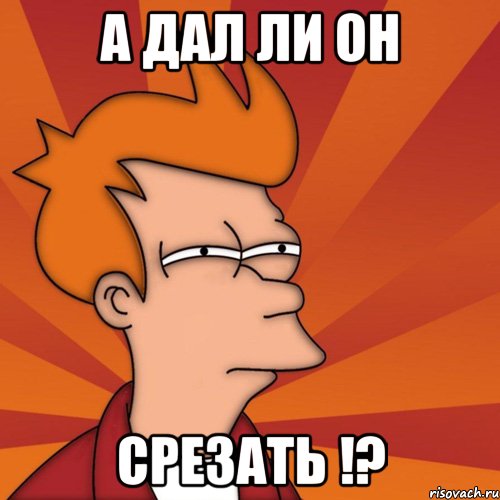 А ДАЛ ЛИ ОН СРЕЗАТЬ !?, Мем Мне кажется или (Фрай Футурама)