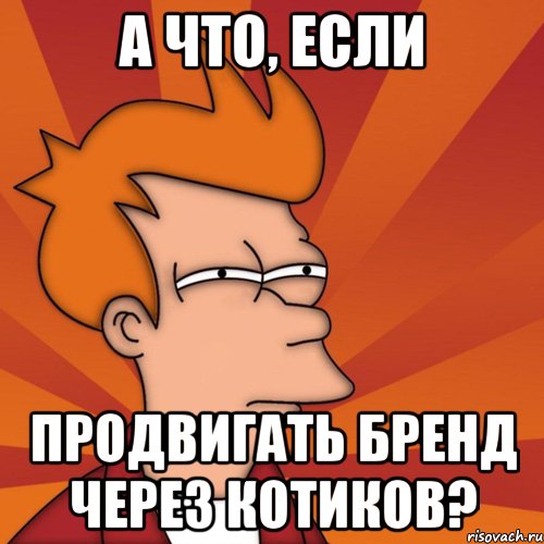 А что, если продвигать бренд через котиков?, Мем Мне кажется или (Фрай Футурама)