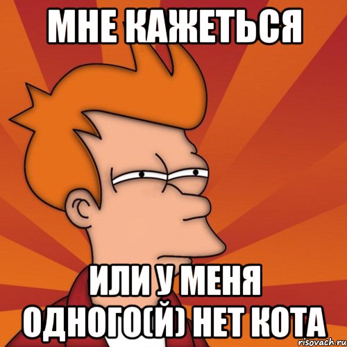 Мне кажеться или у меня одного(й) нет кота, Мем Мне кажется или (Фрай Футурама)