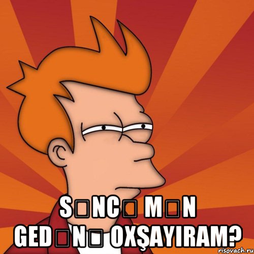  Səncə mən gedənə oxşayıram?