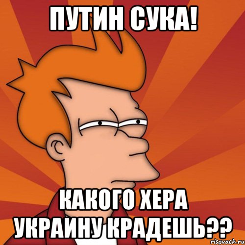 Путин сука! Какого хера Украину крадешь??