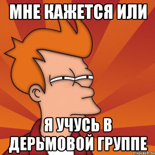 Мне кажется или я учусь в дерьмовой группе, Мем Мне кажется или (Фрай Футурама)