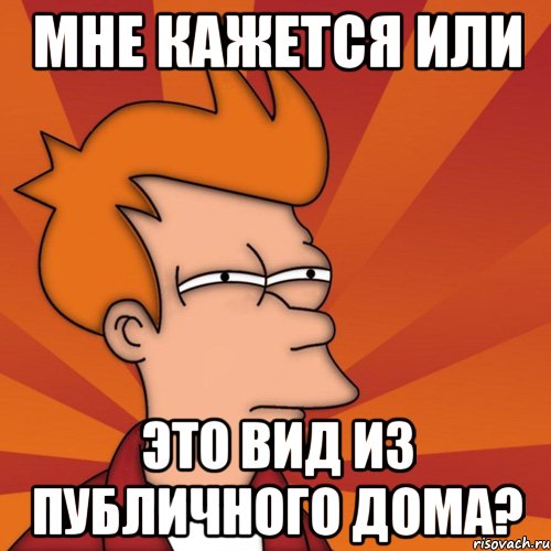 Мне кажется или Это вид из публичного дома?, Мем Мне кажется или (Фрай Футурама)