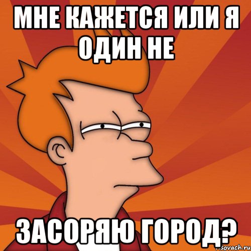 Мне кажется или я один не засоряю город?, Мем Мне кажется или (Фрай Футурама)