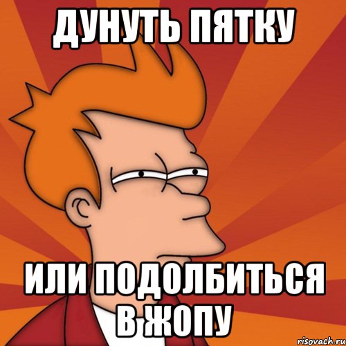 Дунуть пятку или подолбиться в жопу, Мем Мне кажется или (Фрай Футурама)
