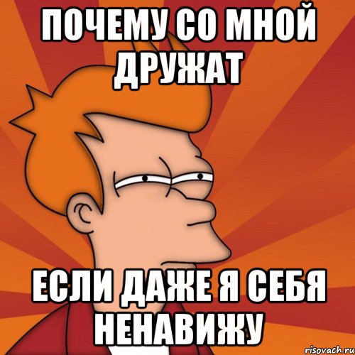 почему со мной дружат если даже я себя ненавижу, Мем Мне кажется или (Фрай Футурама)