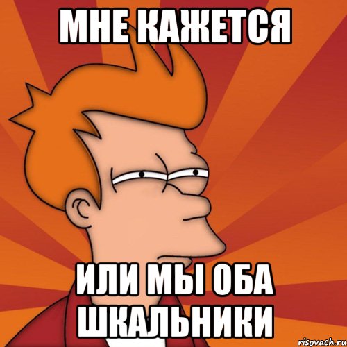 мне кажется или мы оба шкальники, Мем Мне кажется или (Фрай Футурама)