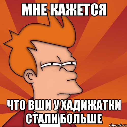 Мне кажется Что вши у хадижатки стали больше, Мем Мне кажется или (Фрай Футурама)