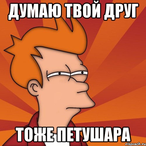 думаю твой друг тоже петушара, Мем Мне кажется или (Фрай Футурама)