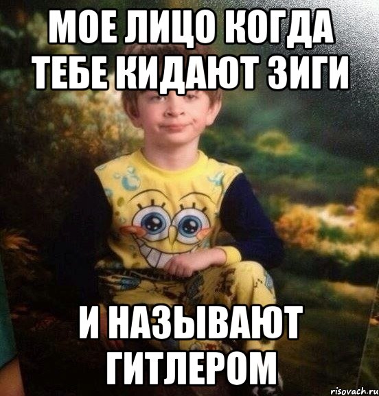 МОЕ ЛИЦО КОГДА ТЕБЕ КИДАЮТ ЗИГИ И НАЗЫВАЮТ ГИТЛЕРОМ