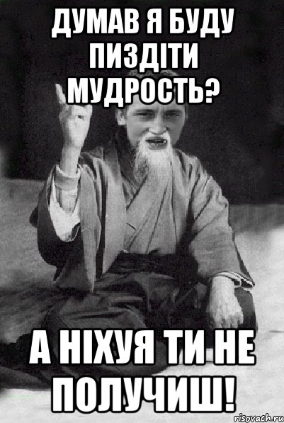 думав я буду пиздіти мудрость? А ніхуя ти не получиш!, Мем Мудрий паца