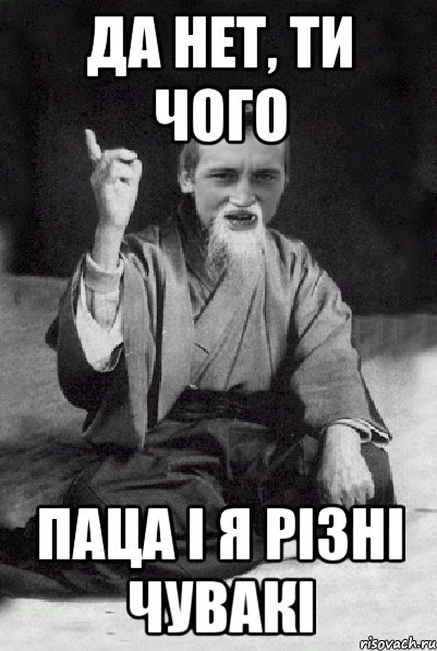 Да нет, ти чого Паца і я різні чувакі, Мем Мудрий паца