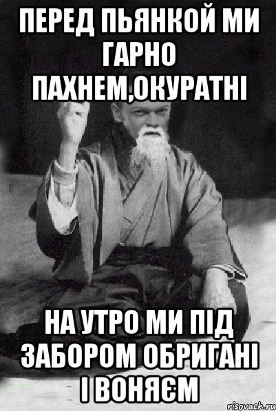 Перед пьянкой ми гарно пахнем,окуратні На утро ми під забором обригані і воняєм, Мем Мудрий Виталька