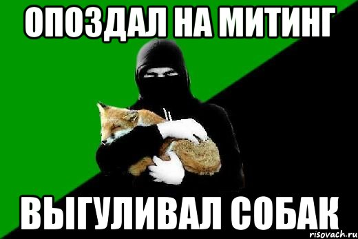 опоздал на митинг выгуливал собак