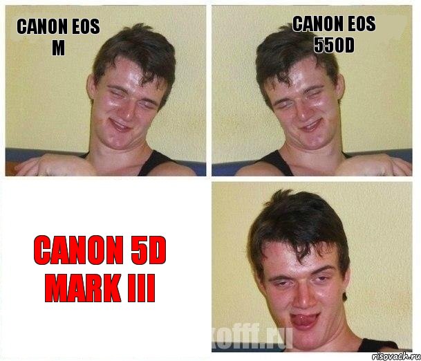 CANON EOS M CANON EOS 550D CANON 5D MARK III, Комикс Не хочу (10 guy)