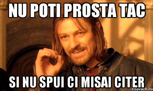 nu poti prosta tac si nu spui ci misai citer, Мем Нельзя просто так взять и (Боромир мем)