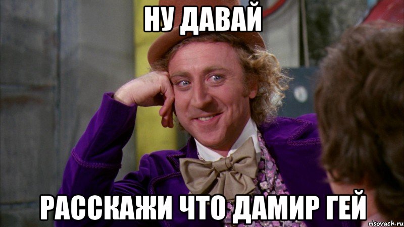 Ну давай расскажи что Дамир гей
