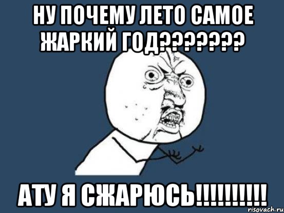 ну почему лето самое жаркий год??????? ату я сжарюсь!!!!!!!!!!, Мем Ну почему