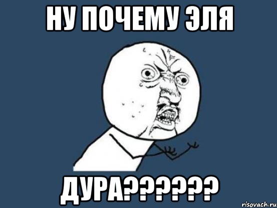 ну почему Эля ДУРА??????, Мем Ну почему