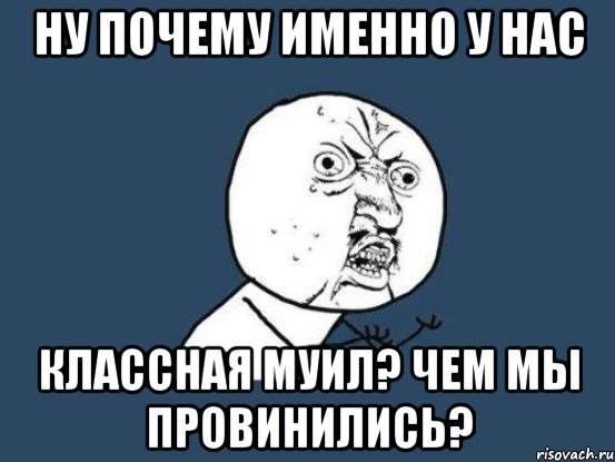 Ну почему именно у нас Классная Муил? Чем мы провинились?, Мем Ну почему