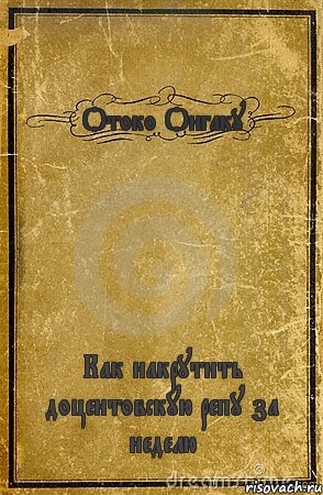 Отоко Онгаку Как накрутить доцентовскую репу за неделю, Комикс обложка книги