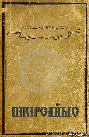  ПІКІРСАЙЫС, Комикс обложка книги