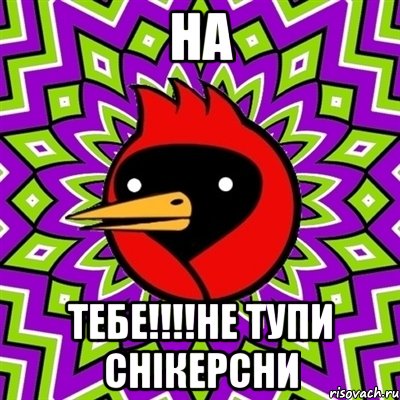 на ТЕБЕ!!!!НЕ ТУПИ СНІКЕРСНИ, Мем Омская птица
