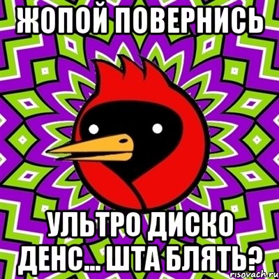 жопой повернись ультро диско денс... ШТА БЛЯТЬ?, Мем Омская птица