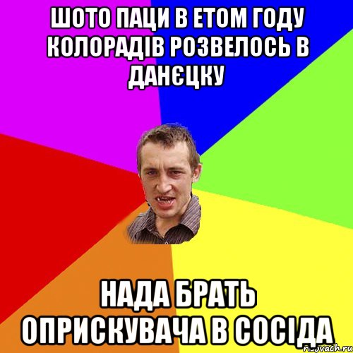 шото паци в етом году колорадів розвелось в Данєцку нада брать оприскувача в сосіда, Мем Чоткий паца