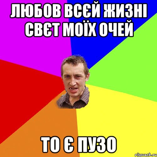 любов всєй жизні свєт моїх очей то є пузо, Мем Чоткий паца