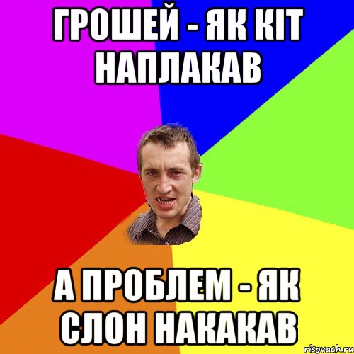 Грошей - як кіт наплакав а проблем - як слон накакав, Мем Чоткий паца