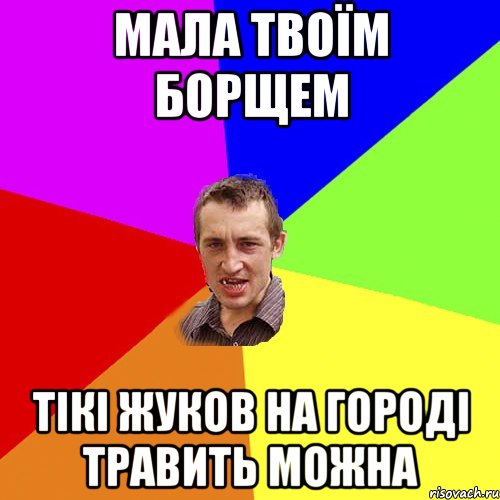 мала твоїм борщем тікі жуков на городі травить можна, Мем Чоткий паца