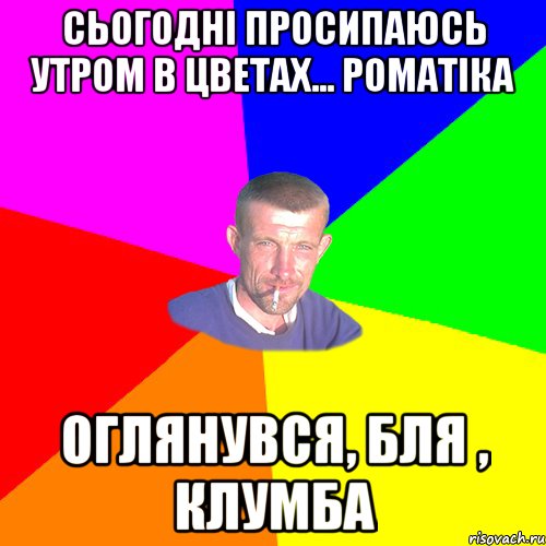 СЬОГОДНІ ПРОСИПАЮСЬ УТРОМ В ЦВЕТАХ... РОМАТІКА ОГЛЯНУВСЯ, БЛЯ , КЛУМБА