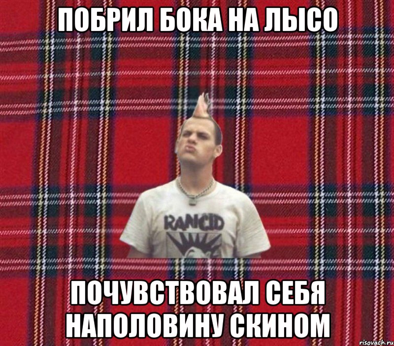побрил бока на лысо почувствовал себя наполовину скином